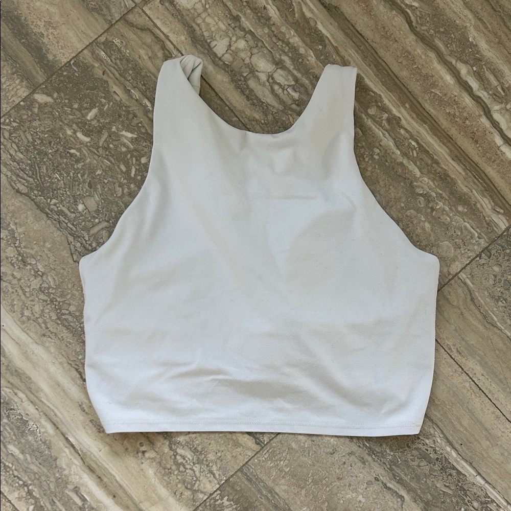 Athleta White self-bra Crop Top size XS